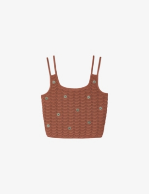 SANDRO: Hardware-embellished knitted top