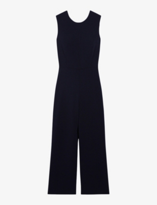 CLAUDIE PIERLOT: Round-neck sleeveless regular-fit woven jumpsuit