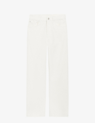CLAUDIE PIERLOT: Toto high-rise straight-leg stretch-denim jeans