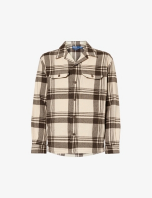 POLO RALPH LAUREN: Check-pattern classic-fit wool shirt