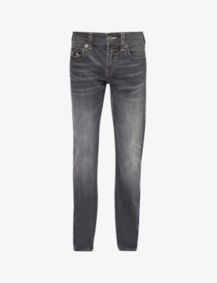 TRUE RELIGION: Ricky No Flap relaxed-fit straight-leg denim-blend jeans