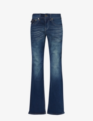 TRUE RELIGION: Billy flared-leg relaxed-fit stretch-denim jeans