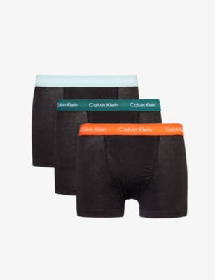 CALVIN KLEIN: pack of three stretch-cotton trunks