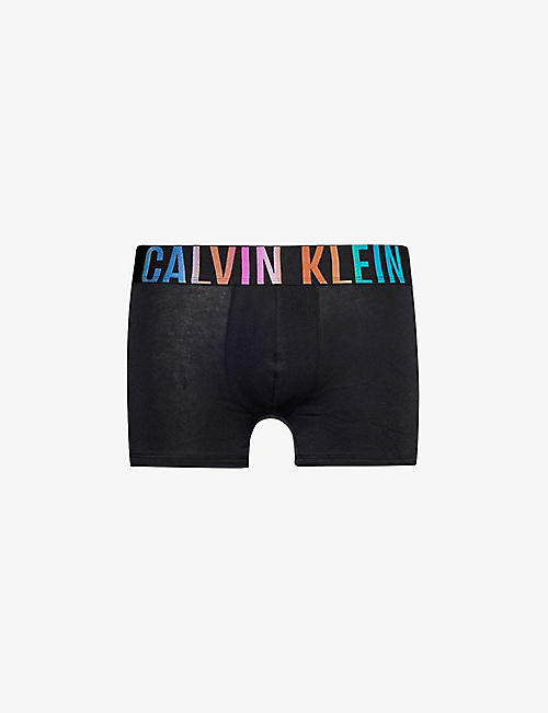 CALVIN KLEIN: Branded-waistband mid-rise stretch-cotton trunks