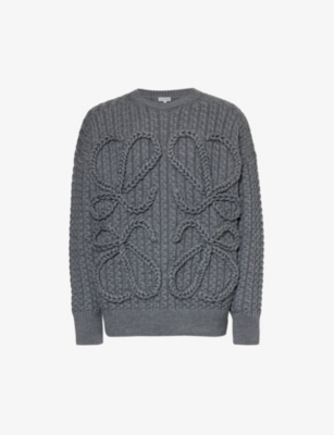 LOEWE: Anagram cable-knit wool jumper
