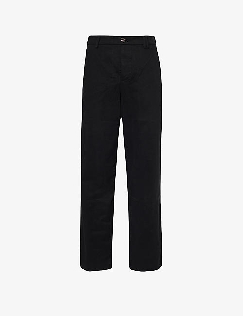 VAYDER: Wide Chino wide-leg mid-rise stretch-cotton trousers