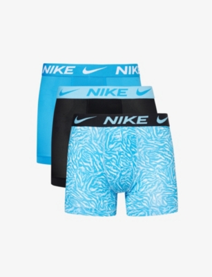 NIKE: Logo-waistband pack of three recycled polyester-blend boxer briefs