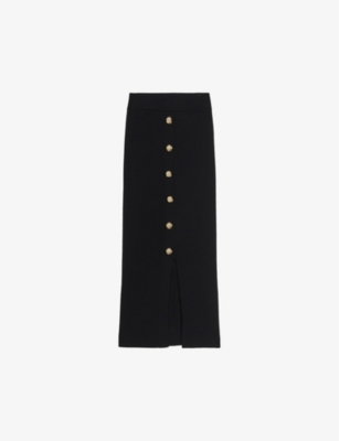TED BAKER: Betylou ribbed stretch-knit midi skirt