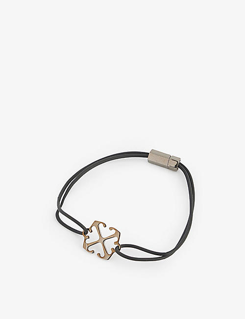 OFFWHITE: Arrow branded-charm layered-cord bracelet