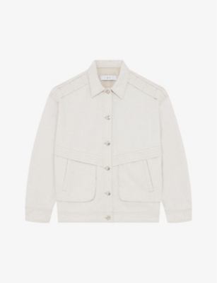 IRO: Zano patch-pocket oversized denim jacket