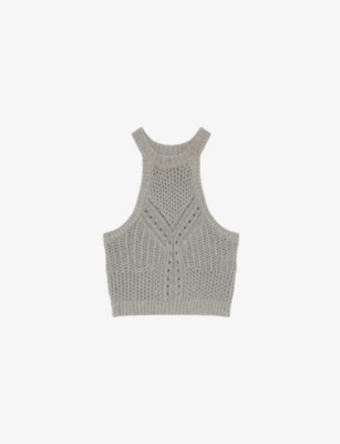 IRO: Firoza halter-neck sleeveless knitted vest