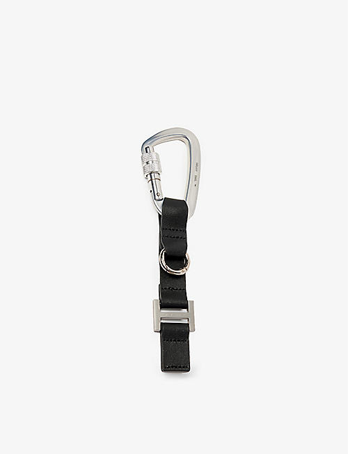HELIOT EMIL: Branded-hardware small leather carabiner keychain