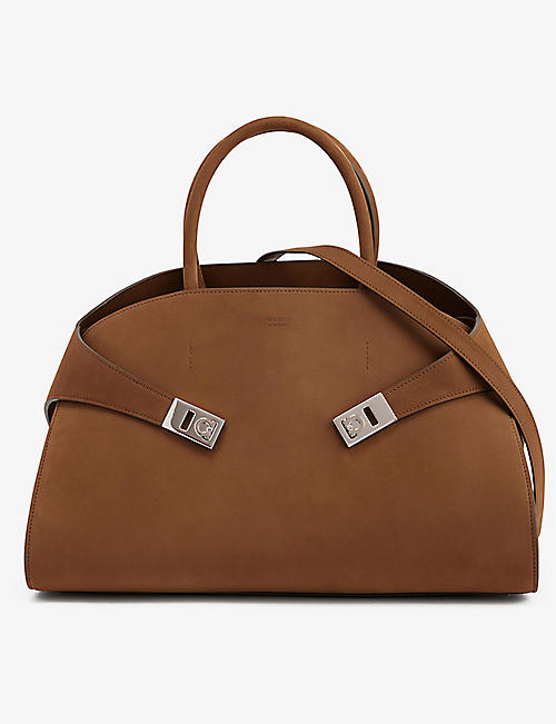 FERRAGAMO: Hug leather top-handle bag