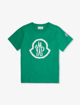 MONCLER: Logo-print short-sleeve cotton-jersey T-shirt 4-14 years