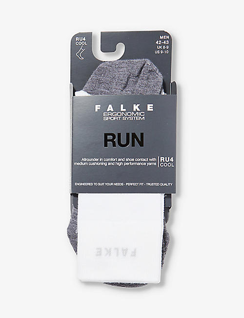 FALKE ERGONOMIC SPORT SYSTEM: RU4 Cool Run mid-calf abstract-pattern knitted socks
