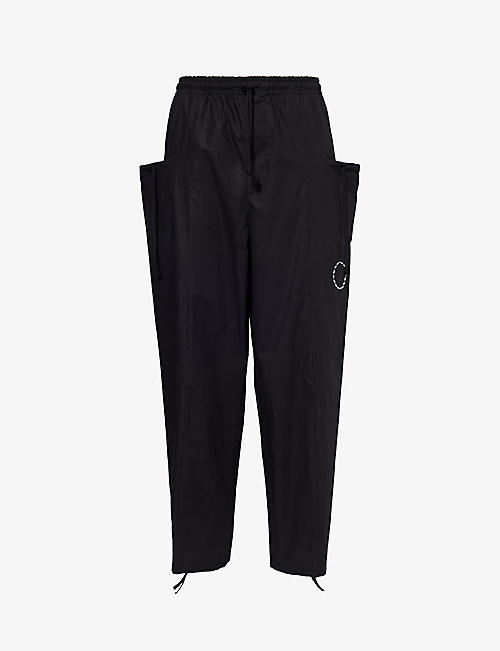 CRAIG GREEN: Circle drawstring-hem regular-fit wide-leg cotton trousers