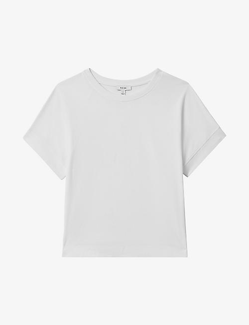 REISS: Lois cropped cotton T-shirt