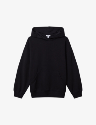 REISS: Cody relaxed-fit long-sleeve cotton-blend hoody