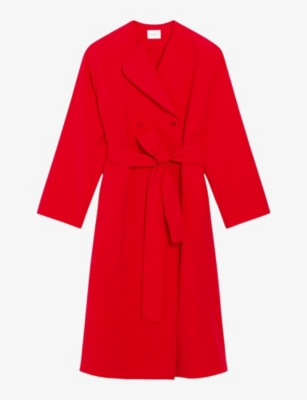 CLAUDIE PIERLOT: Wide-collar regular-fit cotton-blend coat