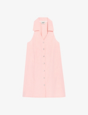 CLAUDIE PIERLOT: Riyu V-neck linen-blend mini dress