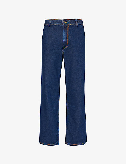 JEANERICA: Genua Chino relaxed-fit straight-leg recycled-denim blend jeans