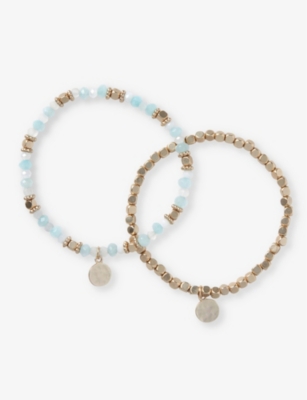 THE WHITE COMPANY: Assorted beaded bracelets pack of two