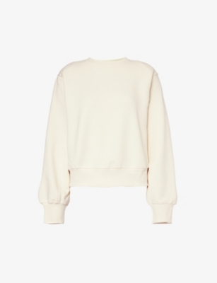 THE FRANKIE SHOP: Vanessa padded-shoulder cotton-jersey sweatshirt