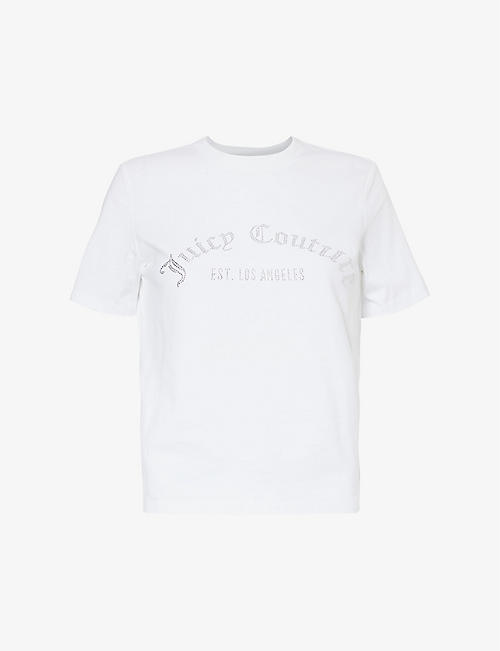 JUICY COUTURE: Rhinestone-embellished slim-fit cotton-jersey T-shirt