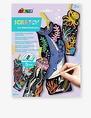 AVENIR: Scratch sea animal bookmarks art set