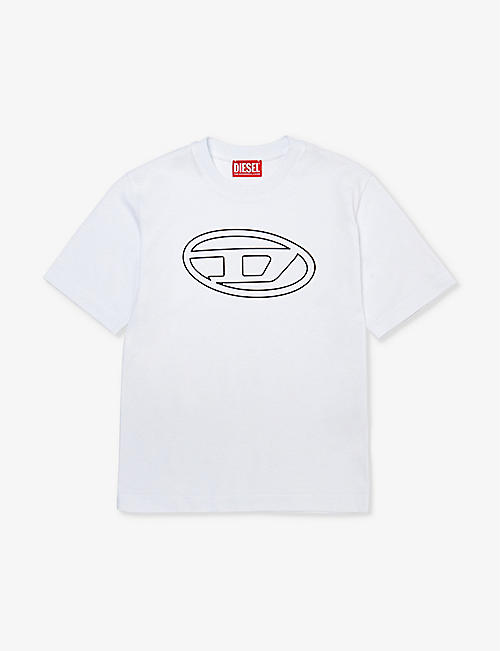 DIESEL: Circle logo-embossed cotton-jersey T-shirt 6-16 years