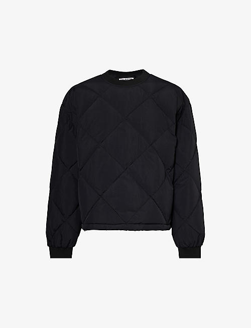COLE BUXTON: Quilted crewneck shell-down sweatshirt