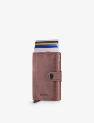 SECRID: Vintage brand-debossed leather wallet