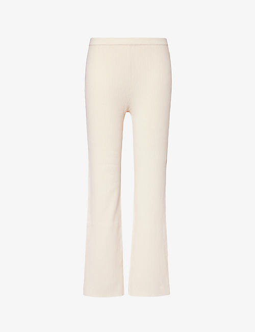 SKIN: Pansy straight-leg cotton-blend trousers