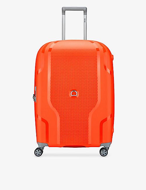 DELSEY: Clavel 4-wheel expandable recycled-polypropylene hard check-in suitcase 70cm