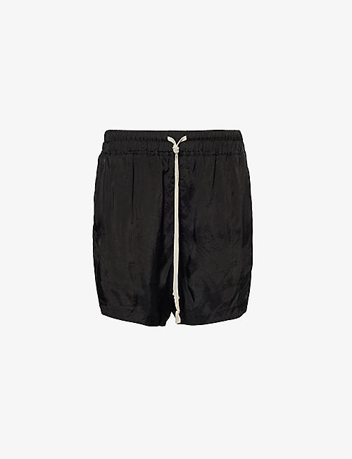 RICK OWENS: Slip-pocket notched-hem woven shorts