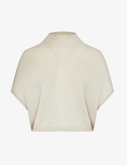 RICK OWENS: Dropped-shoulder relaxed-fit wool knitted top