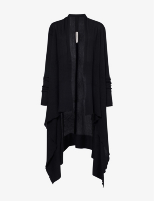 RICK OWENS: Relaxed-fit waterfall-hem cashmere cardigan