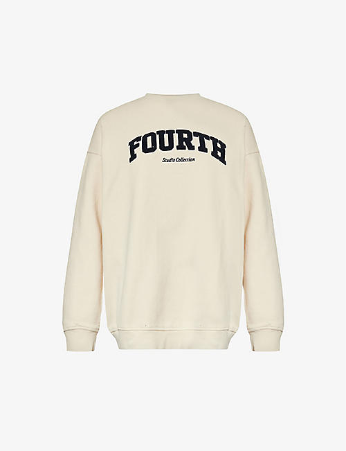 4TH & RECKLESS: Ferne brand-appliqué cotton-jersey sweatshirt