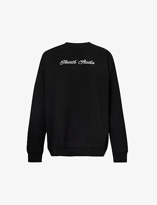 4TH & RECKLESS: Gigi brand-embroidered cotton-jersey sweatshirt