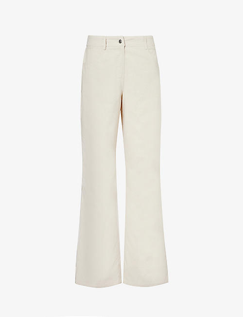 4TH & RECKLESS: Liana straight-leg mid-rise woven trousers