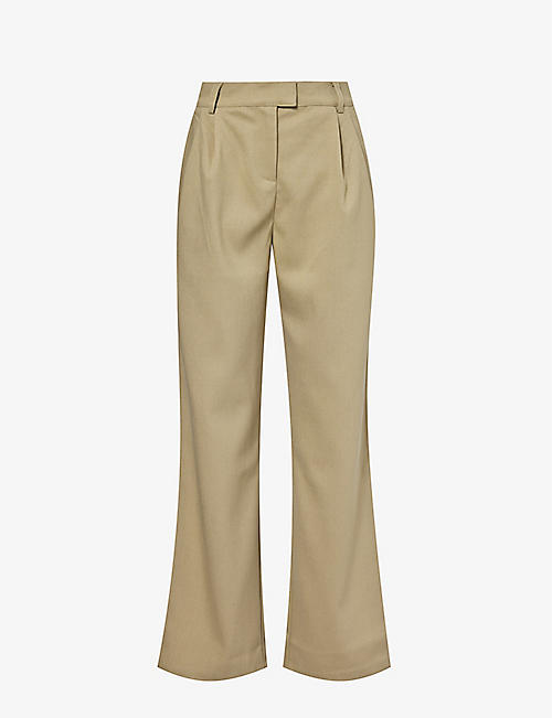 4TH & RECKLESS: Onicka straight-leg mid-rise stretch-woven trousers