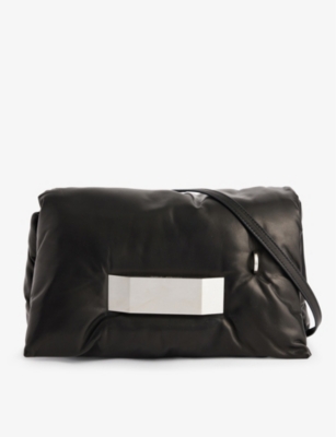 RICK OWENS: Big Pillow quilted leather bag