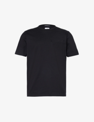 CP COMPANY: Logo-embroidered chest-pocket cotton-jersey T-shirt