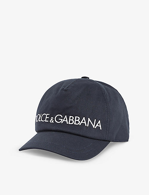 DOLCE & GABBANA: Brand-embroidered cotton-twill hat