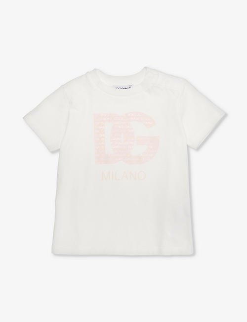 DOLCE & GABBANA: Logo-print short-sleeve cotton-jersey T-shirt 6-30 months