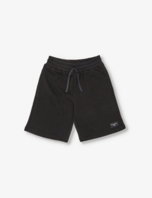 DOLCE & GABBANA: Brand-patch elasticated-waist cotton-jersey shorts 4-12 years