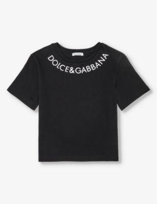 DOLCE & GABBANA: Logo-print short-sleeve cotton-jersey T-shirt 6-12 years