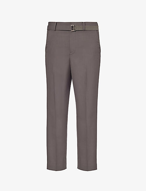 SACAI: Straight-leg mid-rise woven trousers