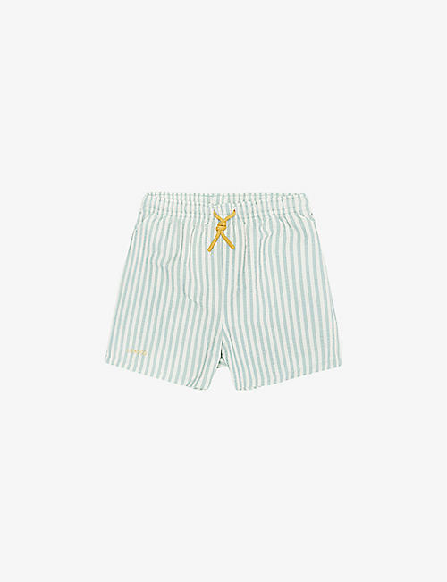 LIEWOOD: Duke stripe-print stretch-recycled-polyester blend swim shorts 18 months-5 years