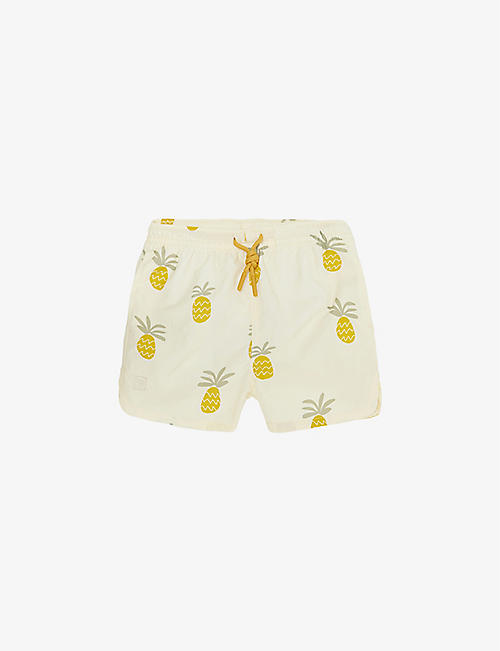 LIEWOOD: Aiden pineapple-print recycled-nylon swim shorts 18 months-5 years